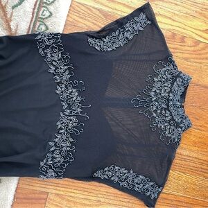 Vintage 90s Nordstrom Stenay Beaded Formal Black Gown Size 4 XS S